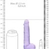 Realrock gelové dildo s přísavkou 16 cm fialové