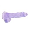 Realrock gelové dildo s přísavkou 16 cm fialové