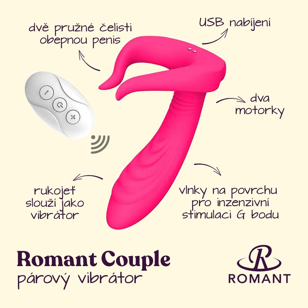 Romant-Couple-parovy-vibrator-a-masturbator-2v1-ruzovy-2 Romant Couple párový vibrátor a masturbátor 2v1 růžový
