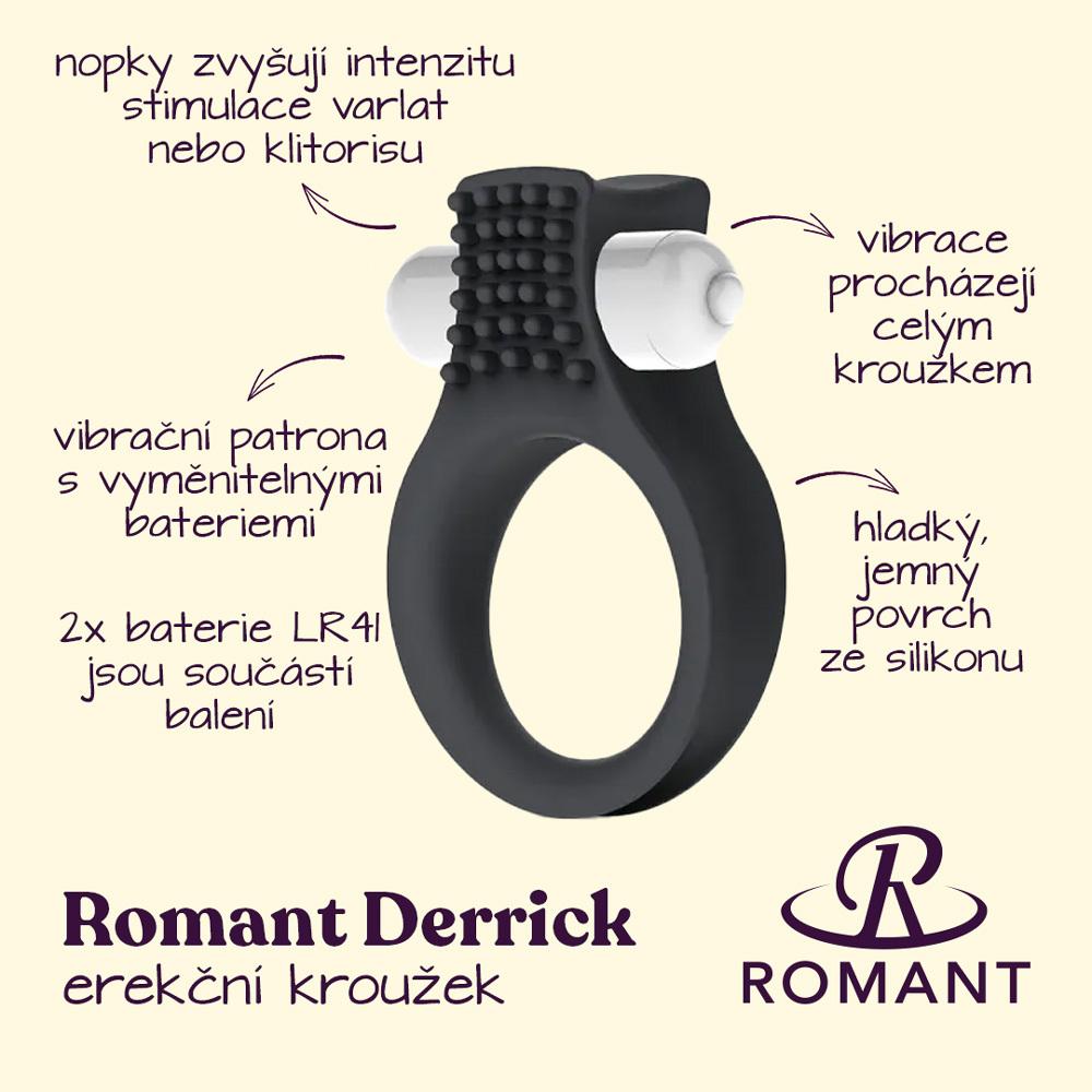 Romant-Derrick-erekcni-krouzek-s-vibracni-patronou-cerny-2 Romant Derrick erekční kroužek s vibrační patronou černý