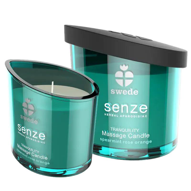 SENZE-Uklidnujici-masazni-svicka-mata-ruze-pomeranc-50-ml SENZE Uklidňující masážní svíčka - máta