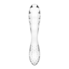 Satisfyer Dazzling Crystal 1 oboustranné skleněné dildo - transparentní