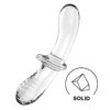 Satisfyer Double Crystal oboustranné skleněné dildo - transparentní