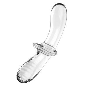 Satisfyer Double Crystal oboustranné skleněné dildo - transparentní