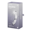 Satisfyer Double Crystal oboustranné skleněné dildo - transparentní
