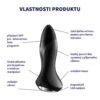 Satisfyer Rotator Plug 1+ Vibrační anální kolík - černý