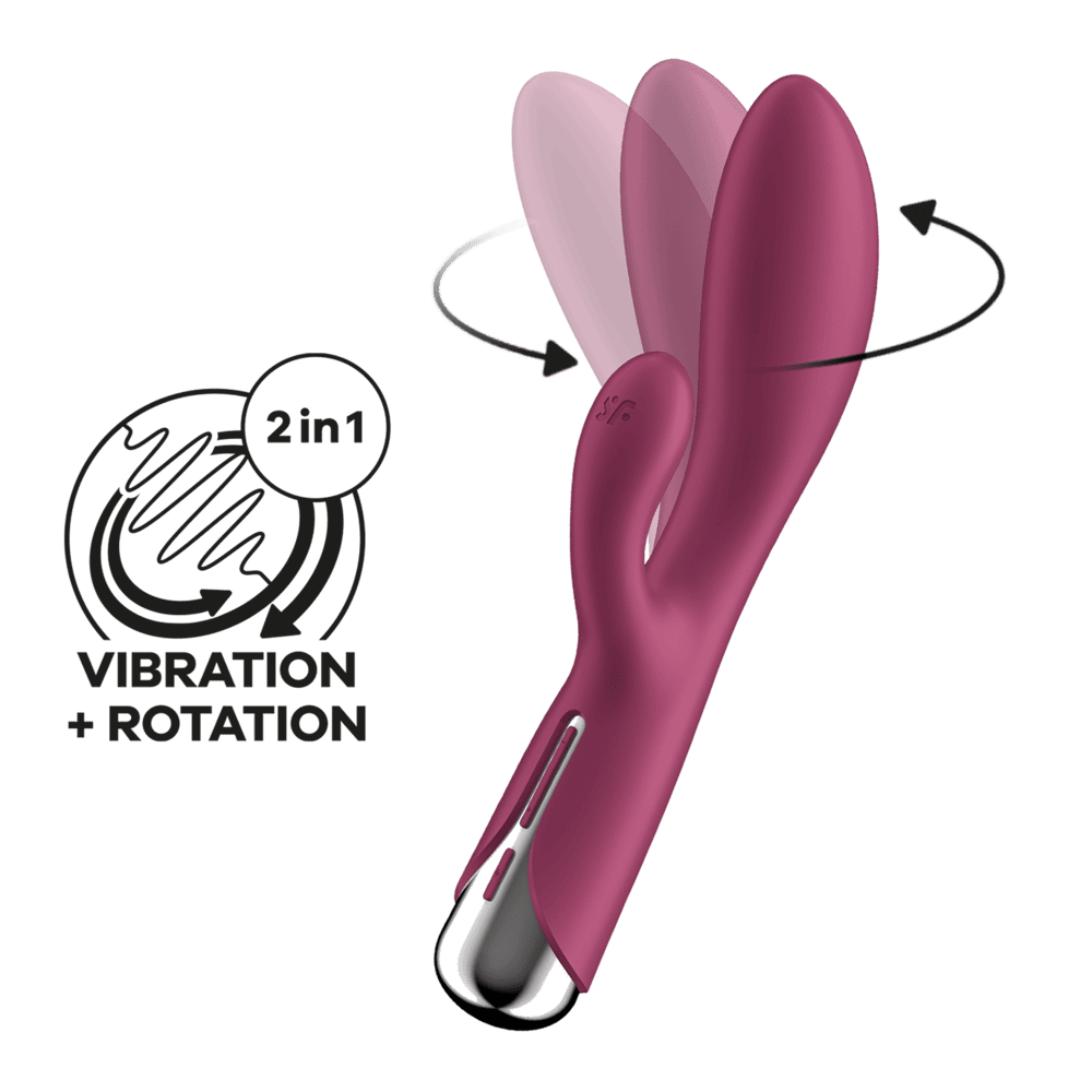 Satisfyer-Spinning-Rabbit-1vibrator-vinovy Satisfyer Spinning Rabbit 1vibrátor - vínový