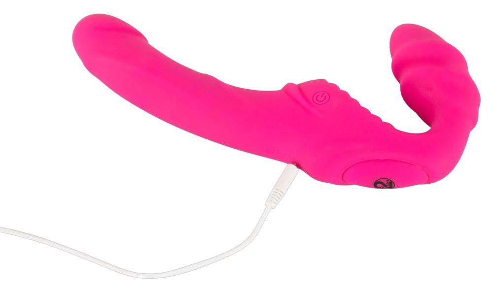 Strapless-strap-on-Vibrator-ruzovy-10 Strapless strap-on Vibrátor - růžový