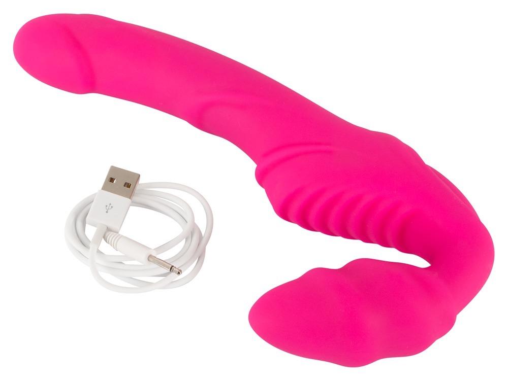 Strapless-strap-on-Vibrator-ruzovy-8 Strapless strap-on Vibrátor - růžový