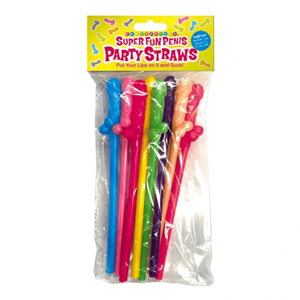 Super-Fun-Penis-Barevna-brcka-ve-tvaru-penisu-8-ks Super Fun Penis Barevná brčka ve tvaru penisů 8 ks