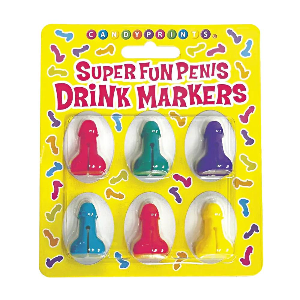 Super-Fun-Penis-Cocktail-Markers-6-ks Super Fun Penis Cocktail Markers 6 ks