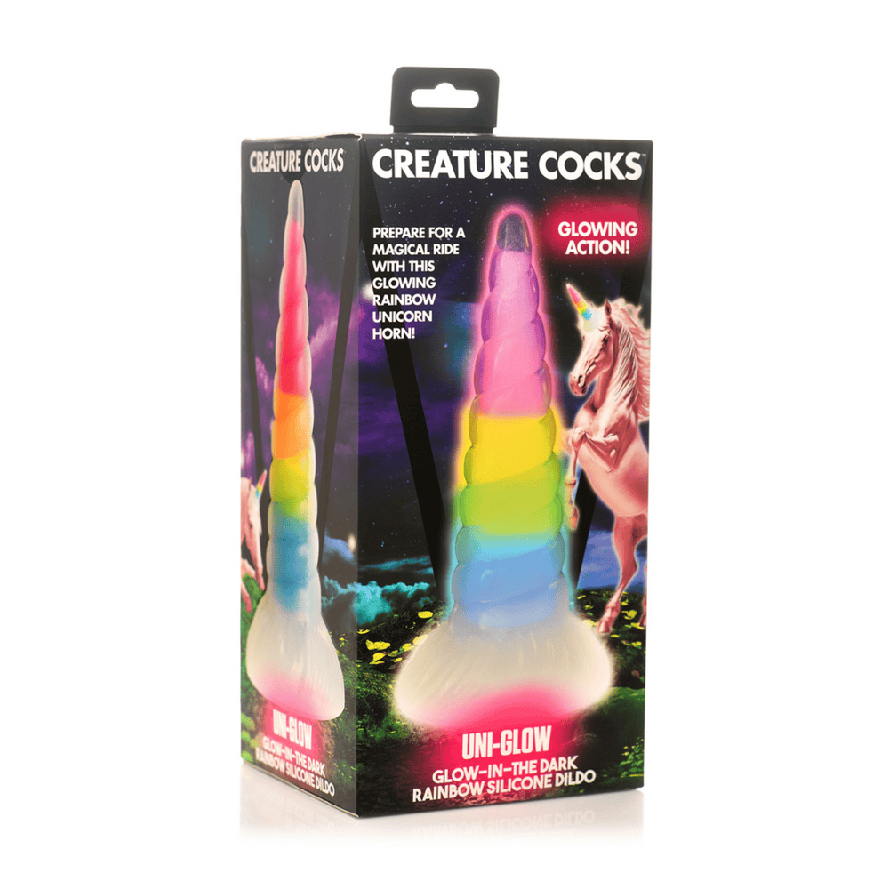 XR-Brands-dildo-UniGlow-Glow-in-the-Dark-Rainbow-6 XR Brands dildo UniGlow - Glow-in-the-Dark Rainbow