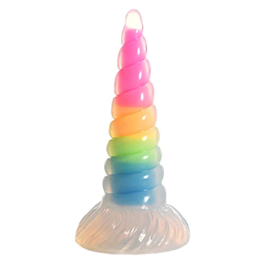XR-Brands-dildo-UniGlow-Glow-in-the-Dark-Rainbow XR Brands dildo UniGlow - Glow-in-the-Dark Rainbow