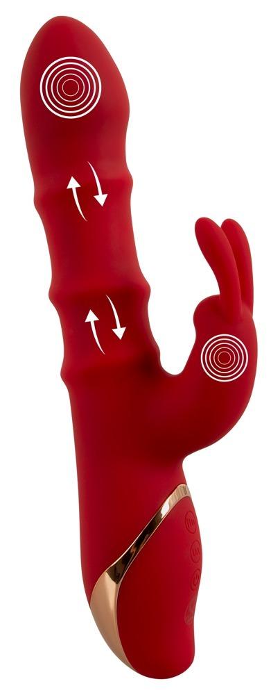 You2toys-Rabbit-vibrator-se-3-pohyblivymi-prstenci You2toys Rabbit vibrátor se 3 pohyblivými prstenci