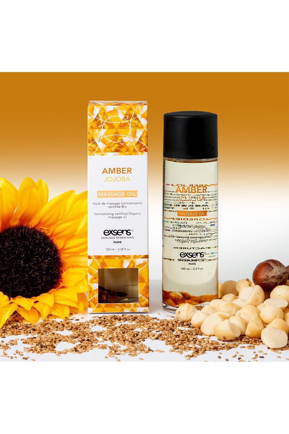 exsens-Organic-masazni-olej-Amber-jojoba-100-ml-2 exsens Organic masážní olej - Amber jojoba 100 ml
