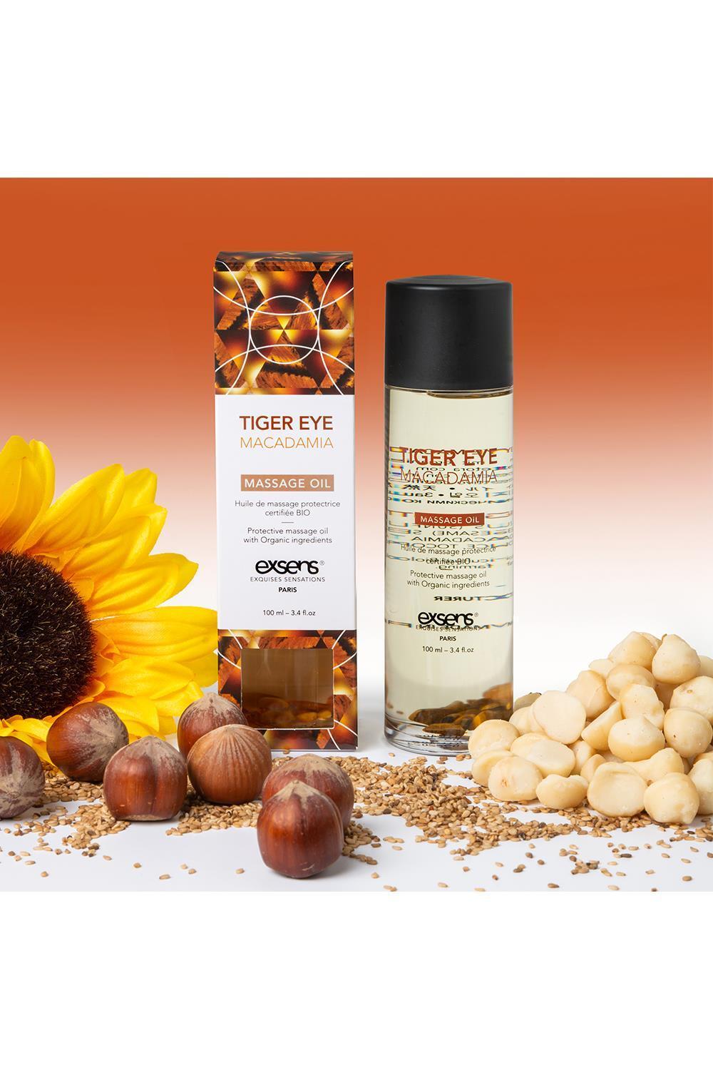 exsens-Organic-masazni-olej-Tiger-eye-Macadamia-100-ml-2 exsens Organic masážní olej - Tiger eye Macadamia 100 ml